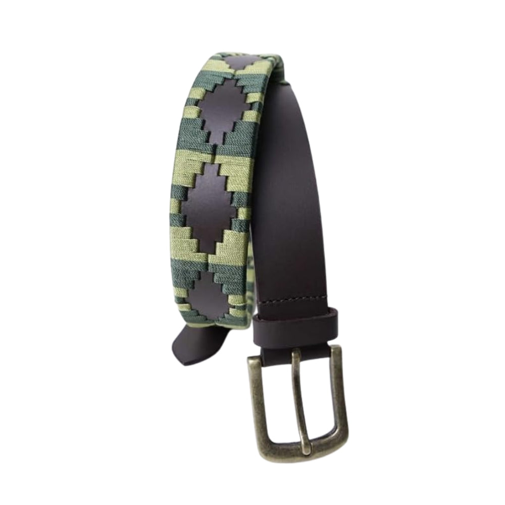 Sezamia Unisex Argentina Premium Leather Polo Belt | Handcrafted, Elegant, Durable, & Adjustable Fit (Olive Green)