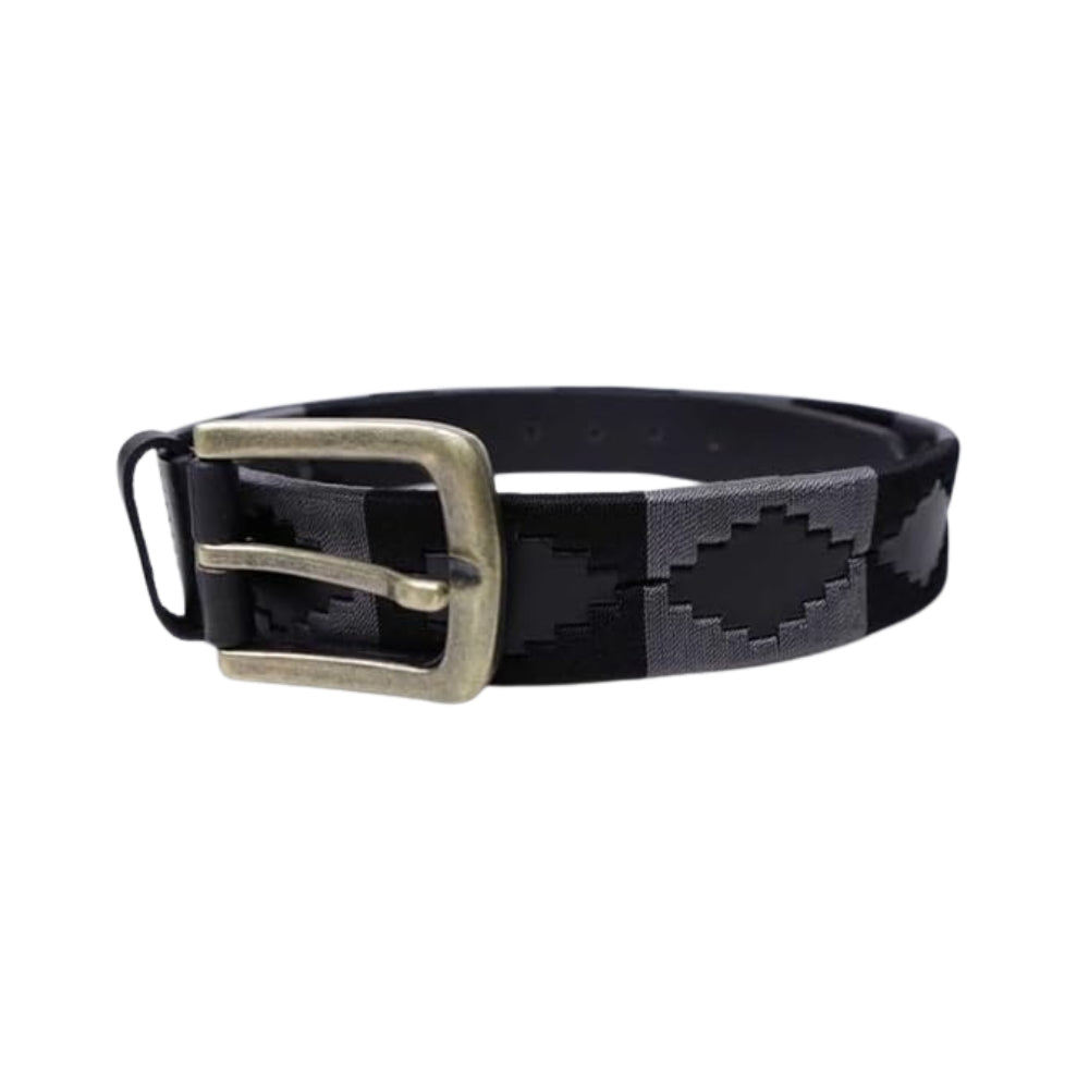 Sezamia Unisex Argentina Premium Leather Polo Belt | Handcrafted, Elegant, Durable, & Adjustable Fit (Black)