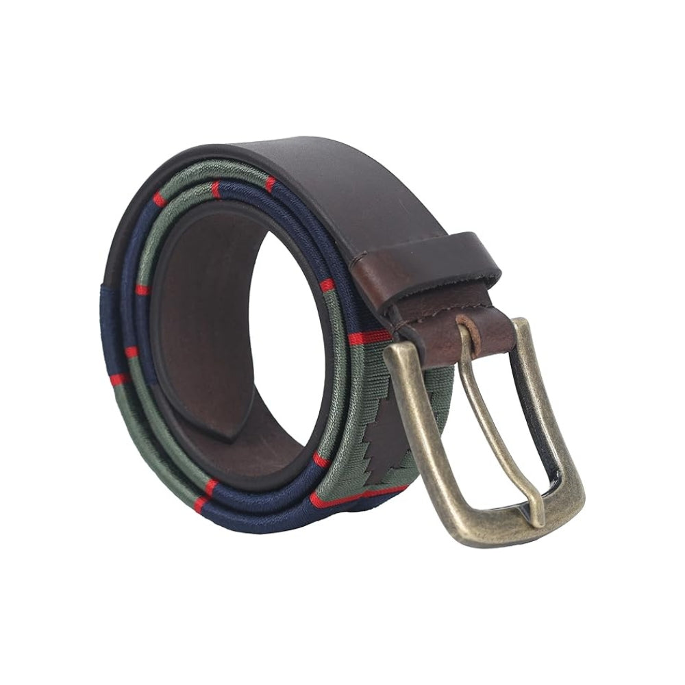 Sezamia Unisex Argentina Premium Leather Polo Belt | Handcrafted, Elegant, Durable, & Adjustable Fit (Army Green)