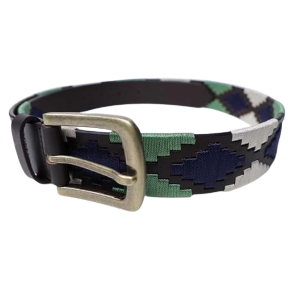 Sezamia Unisex Argentina Premium Leather Polo Belt | Handcrafted, Elegant, Durable, & Adjustable Fit (Dull Green)
