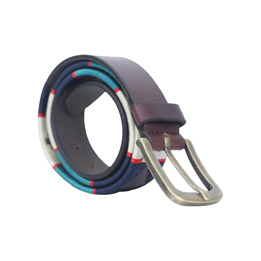 Sezamia Unisex Argentina Premium Leather Polo Belt | Handcrafted, Elegant, Durable, & Adjustable Fit (Aqua Blue)