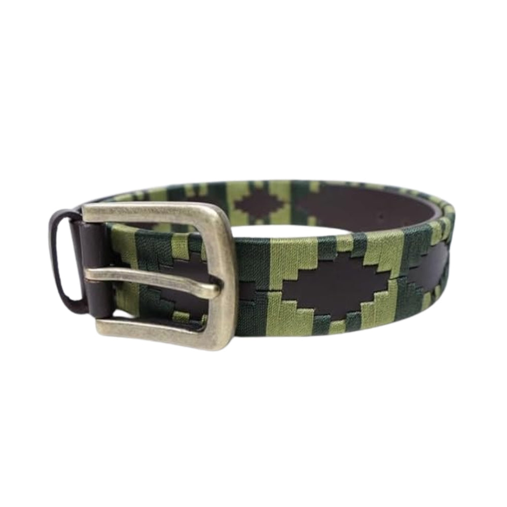Sezamia Unisex Argentina Premium Leather Polo Belt | Handcrafted, Elegant, Durable, & Adjustable Fit (Olive Green)