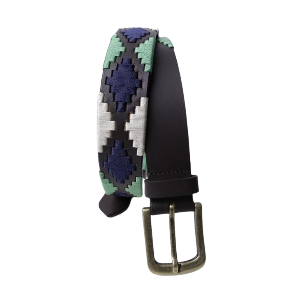 Sezamia Unisex Argentina Premium Leather Polo Belt | Handcrafted, Elegant, Durable, & Adjustable Fit (Dull Green)