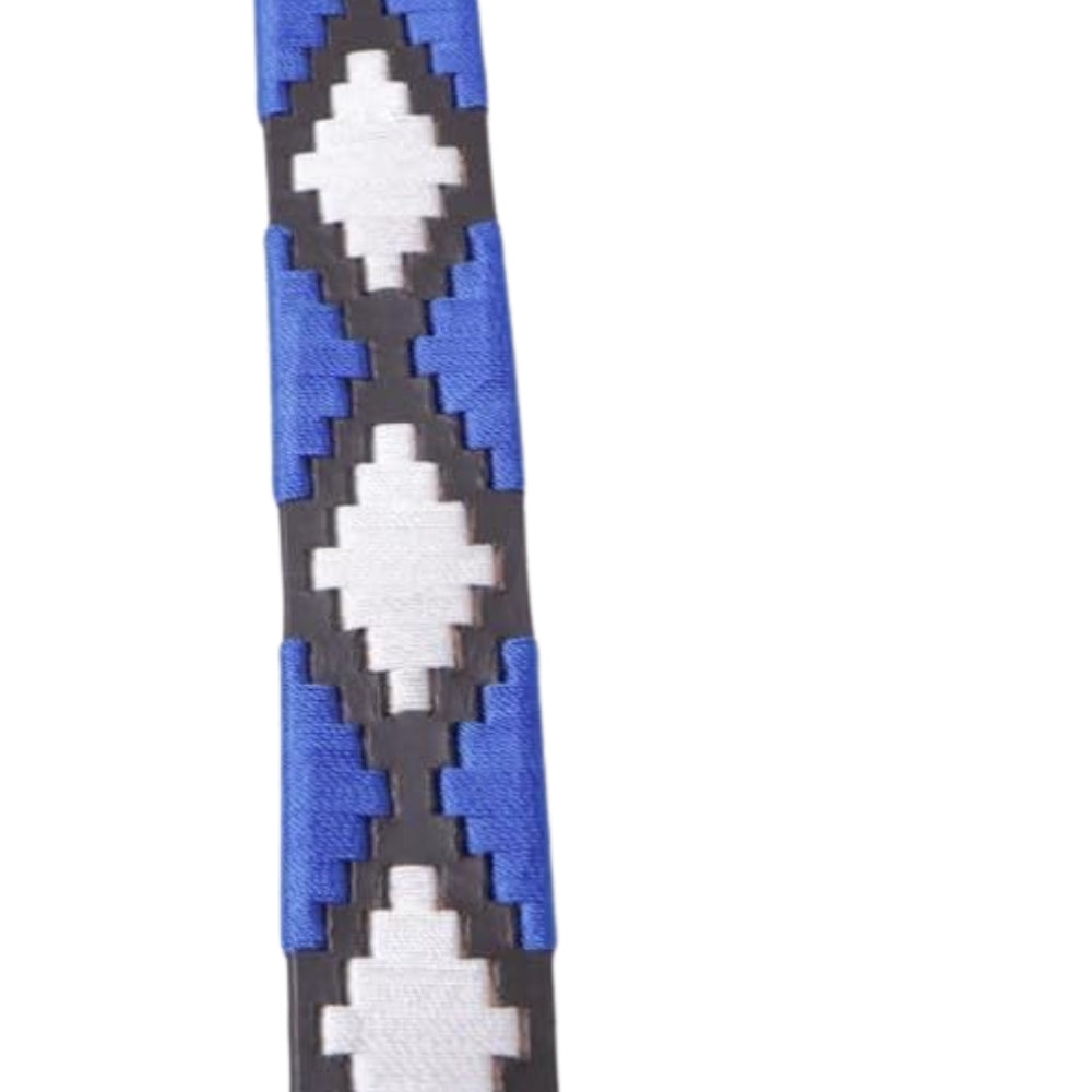 Sezamia Unisex Argentina Premium Leather Polo Belt | Handcrafted, Elegant, Durable, & Adjustable Fit (Azure Blue)