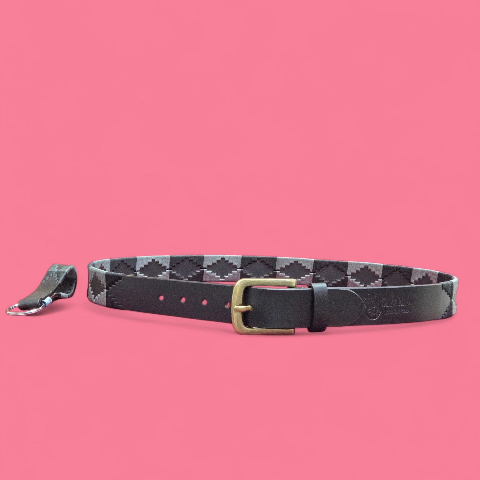 Sezamia Unisex Argentina Premium Leather Polo Belt | Handcrafted, Elegant, Durable, & Adjustable Fit (Black)