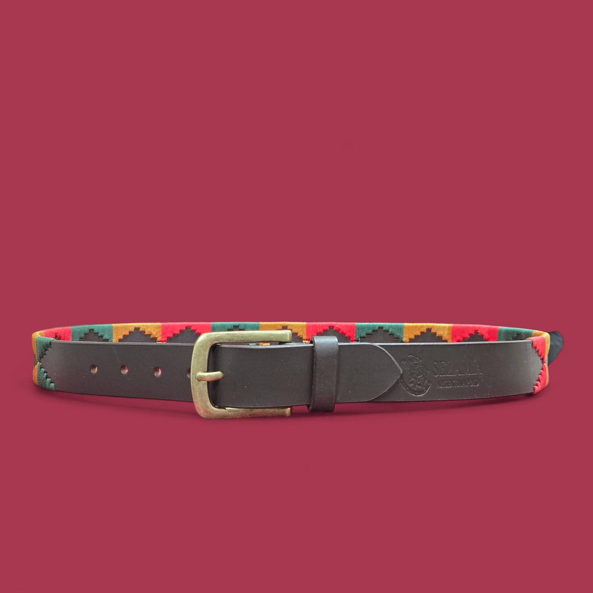 Sezamia Unisex Argentina Premium Leather Polo Belt | Handcrafted, Elegant, Durable, & Adjustable Fit (Multicolor)
