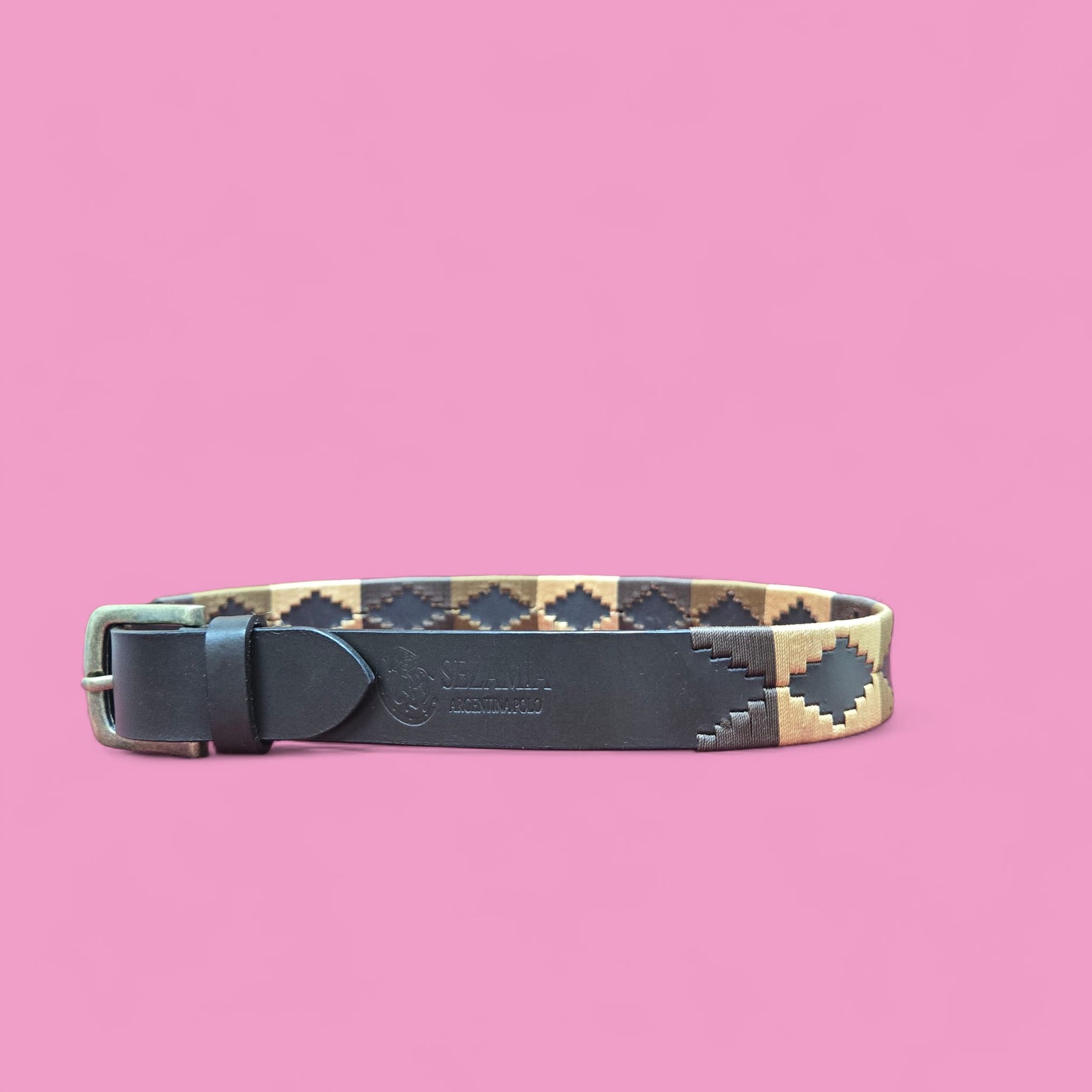 Sezamia Unisex Argentina Premium Leather Polo Belt | Handcrafted, Elegant, Durable, & Adjustable Fit (Chocolate Brown))